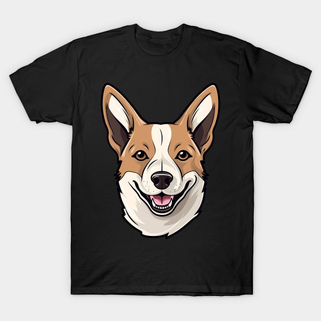 Canaan Dog Face Cute Cartoon Puppy Lover T-Shirt by Sports Stars ⭐⭐⭐⭐⭐